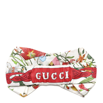 Gucci Silk Floral Headband M White Multicolor 3 of 5