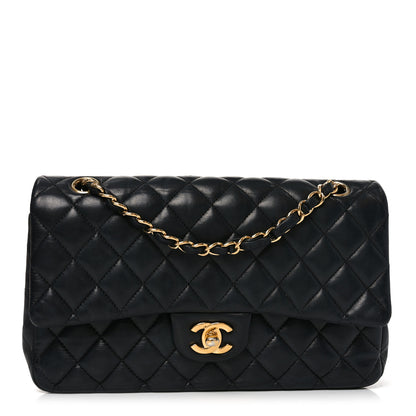 Chanel Lambskin Quilted Medium Double Flap Black 1 of 11