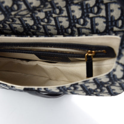 Christian Dior Oblique Saddle Bag Blue 5 of 7