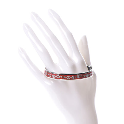 Hermes Enamel Printed Narrow Chaine d'Ancre Bracelet 65 2 of 6