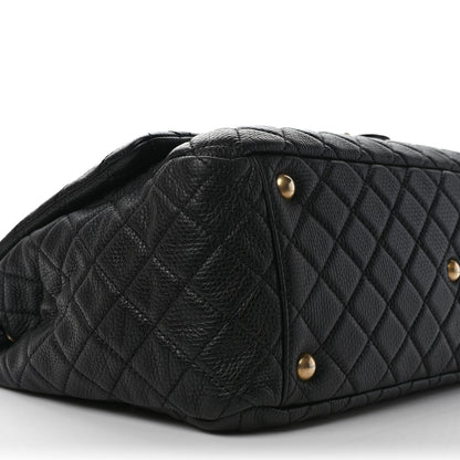 Chanel Calfskin Quilted XXL Travel Flap Bag Black 8 of 9