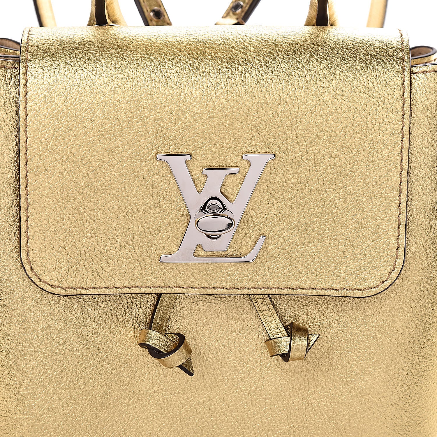Louis Vuitton Metallic Calfskin Lockme Mini Backpack Gold 9 of 9