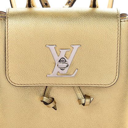 Louis Vuitton Metallic Calfskin Lockme Mini Backpack Gold 9 of 9