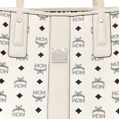 MCM Visetos Medium Liz Reversible Shopper Tote White 8 of 22