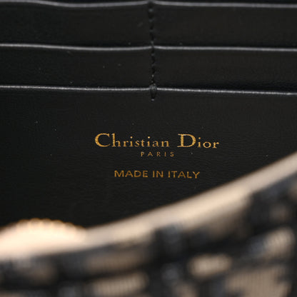 Christian Dior Oblique Saddle Chain Pouch Blue 5 of 7