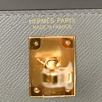 Hermes Madame Calfskin Mini Kelly Sellier 20 Gris Meyer 6 of 12