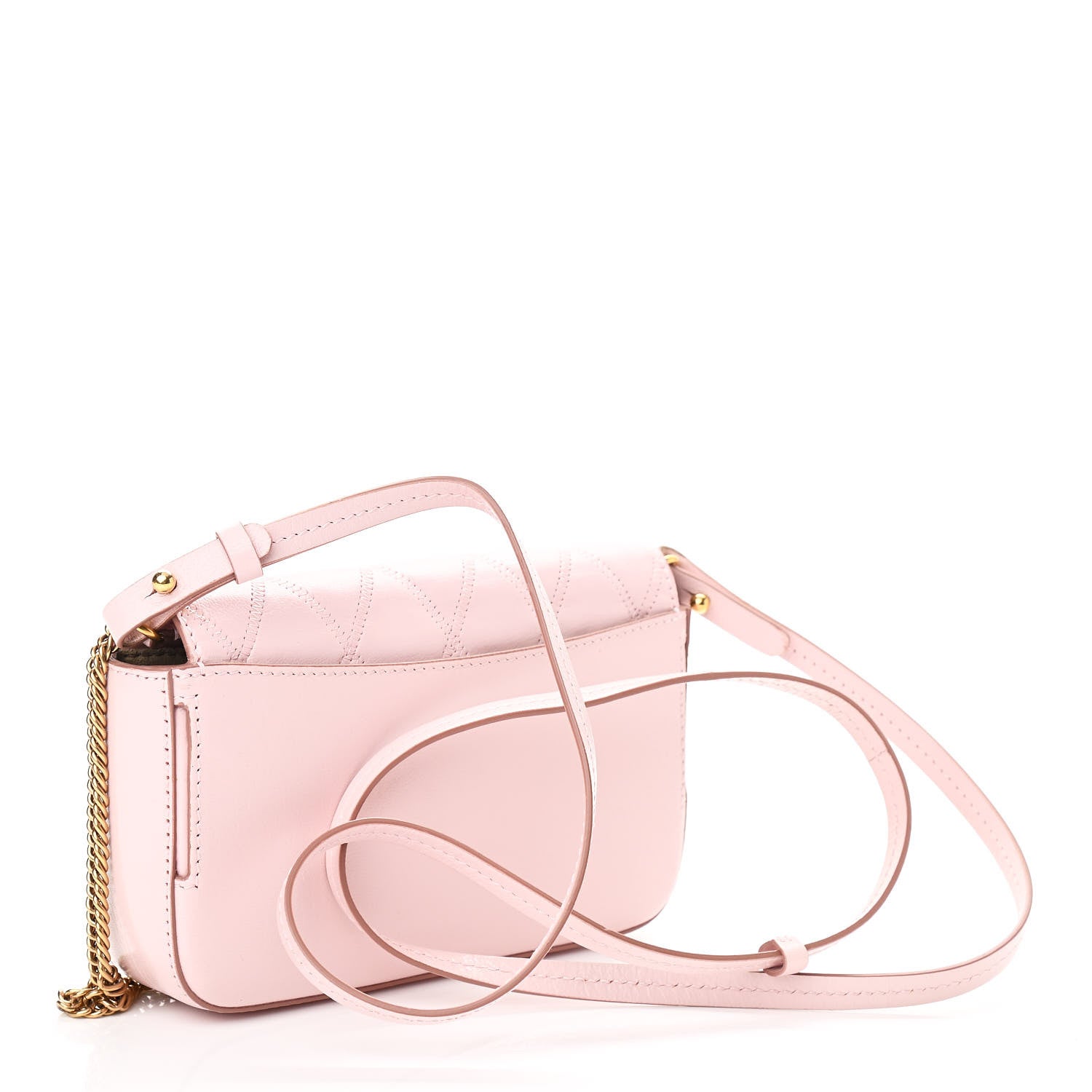 Givenchy Goatskin Quilted GV3 Mini Pocket Convertible Bag Pale Pink 2 of 8
