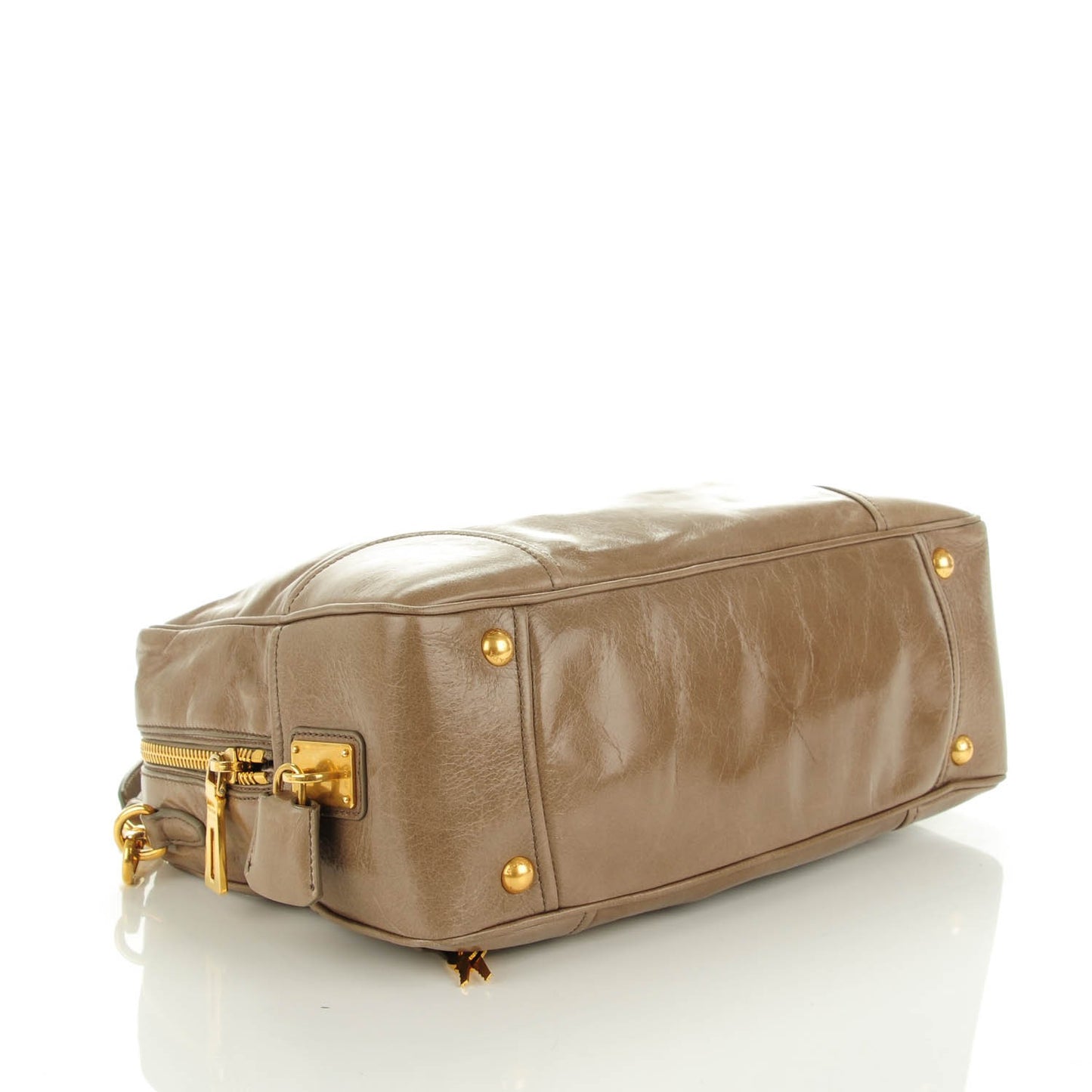 Vitello Shine Satchel Giunco