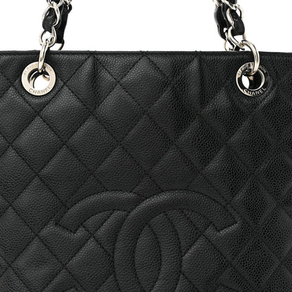 Chanel Caviar Quilted Petit Shopping Tote PST Black 9 of 14