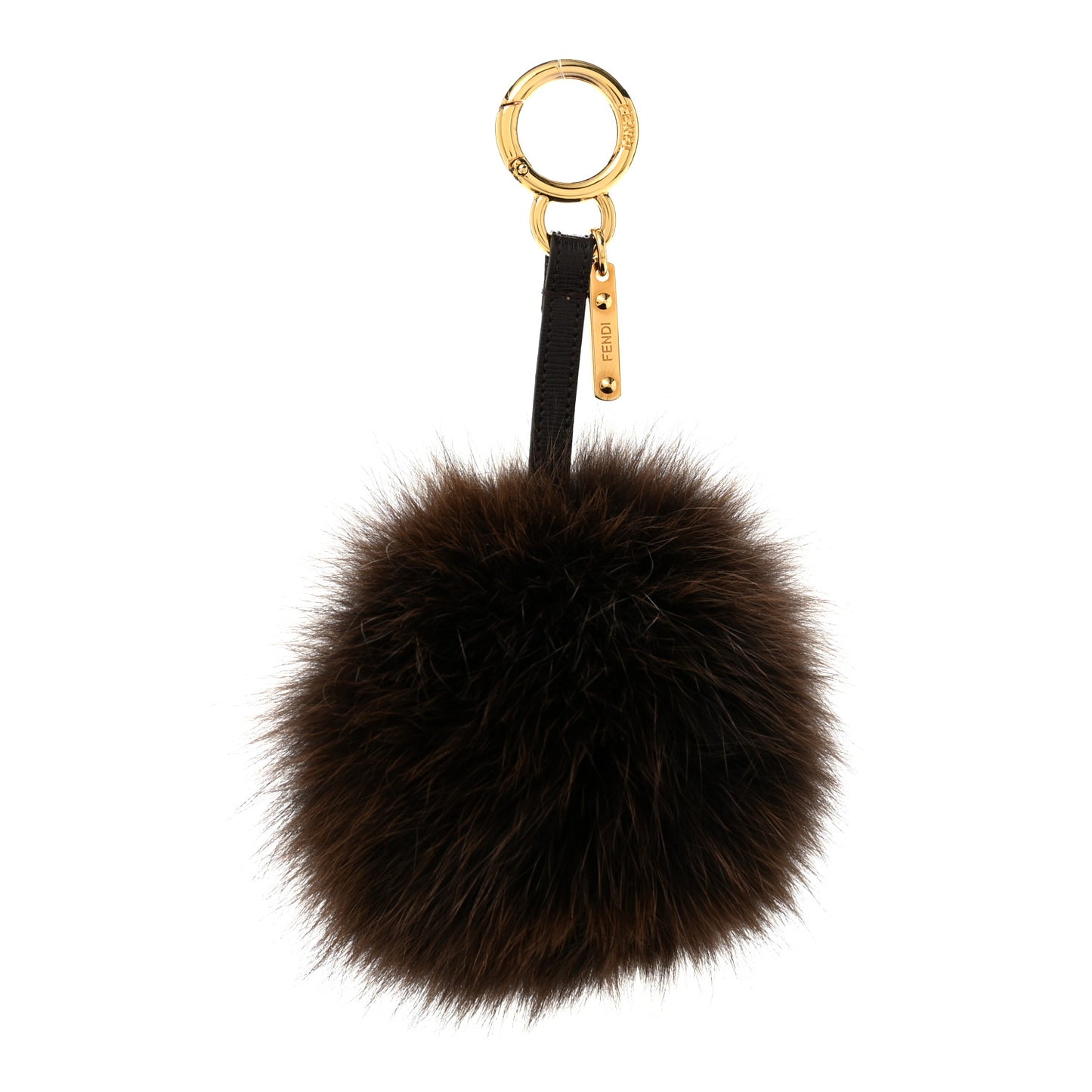 Fox Fur Vitello Elite Pom Pom Bag Charm Moro