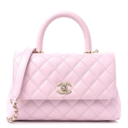 Chanel Caviar Quilted Mini Coco Handle Flap Light Pink 1 of 10
