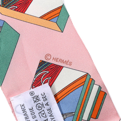 Hermes Silk Springs Springs Twilly Rose Vert Multicolor 4 of 4