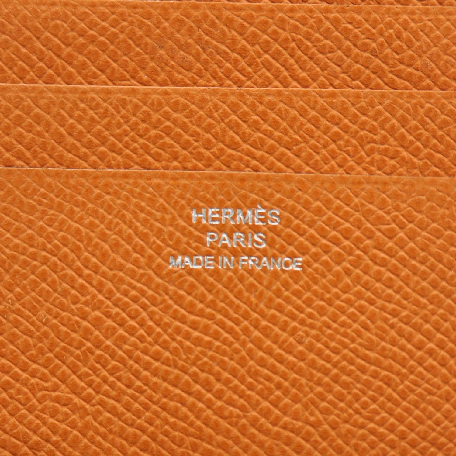 Hermes Mens Epsom Billfold Wallet Orange 7 of 8