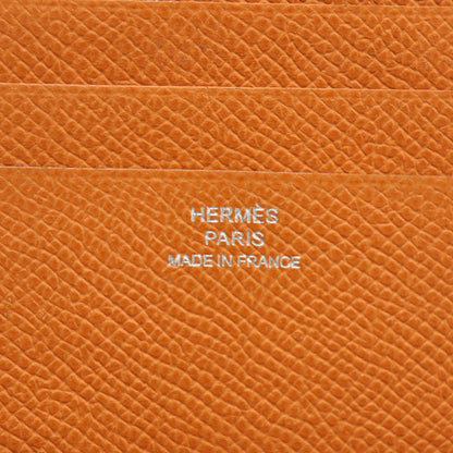 Hermes Mens Epsom Billfold Wallet Orange 7 of 8