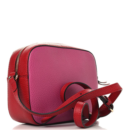 Gucci Dollar Calfskin Bi-Color Small Soho Disco Bag New Rosette Hibiscus Red 3 of 10