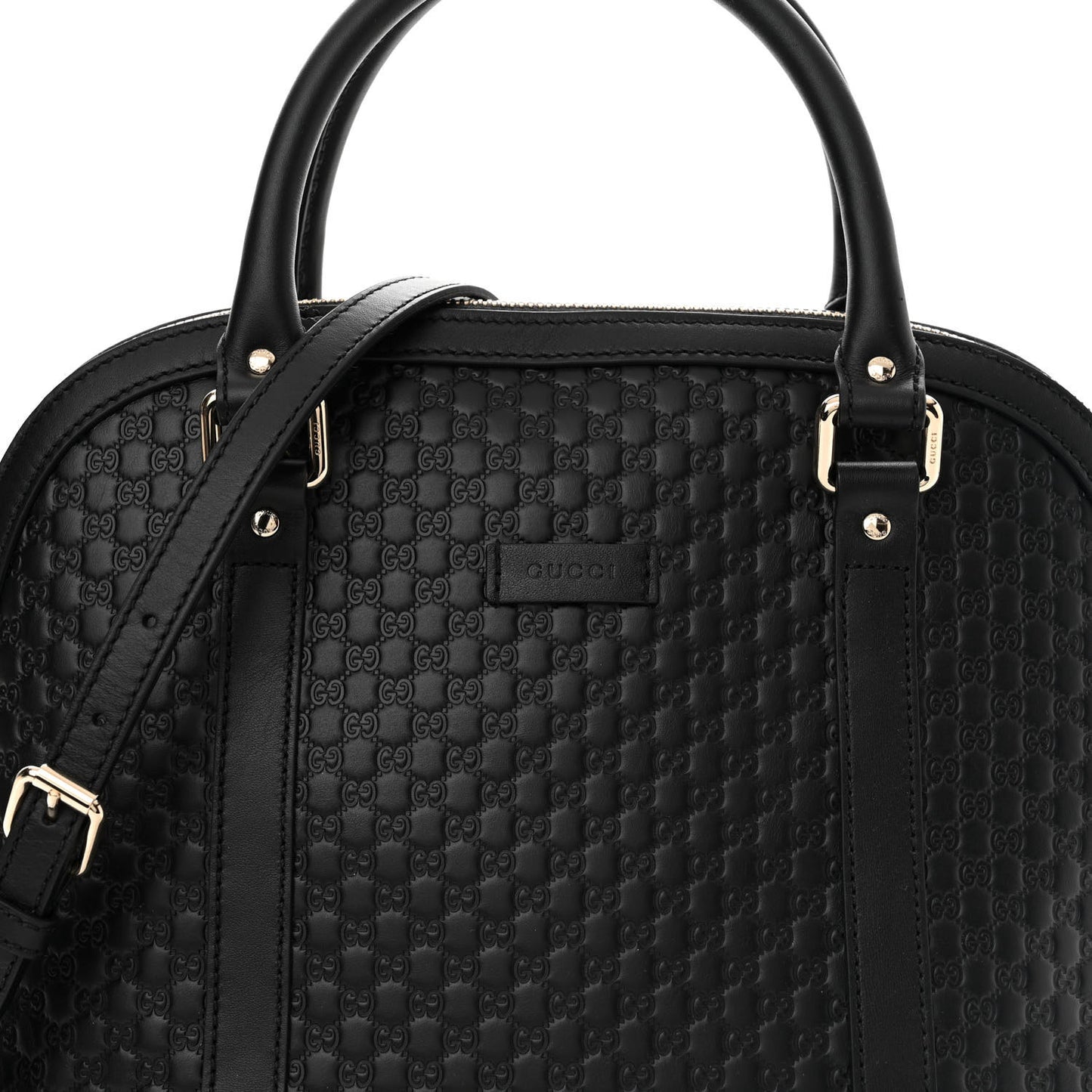 Microguccissima Medium Dome Bag Black