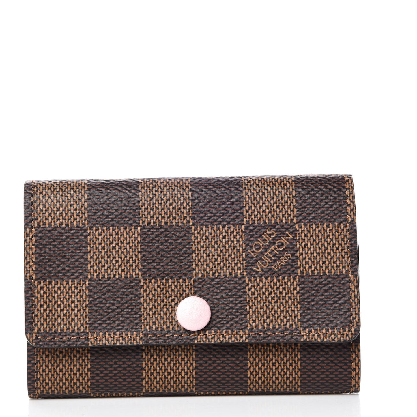 Damier Ebene Multicles 6 Key Holder Rose Ballerine