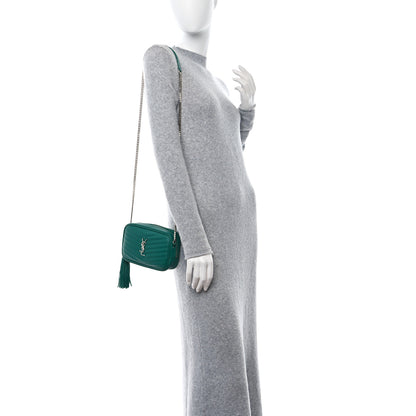 Saint Laurent Grain De Poudre Matelasse Monogram Mini Lou Camera Bag Green Field 2 of 11