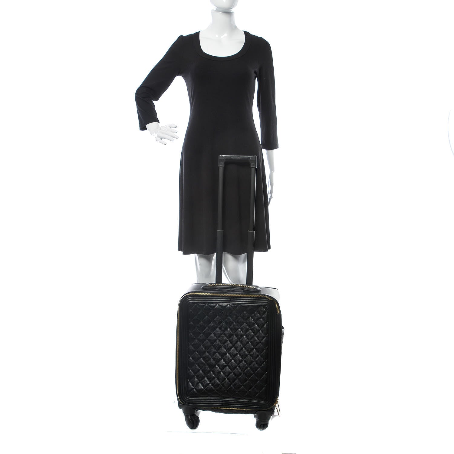 Chanel Calfskin Quilted Coco Case Trolley Black 2 of 9