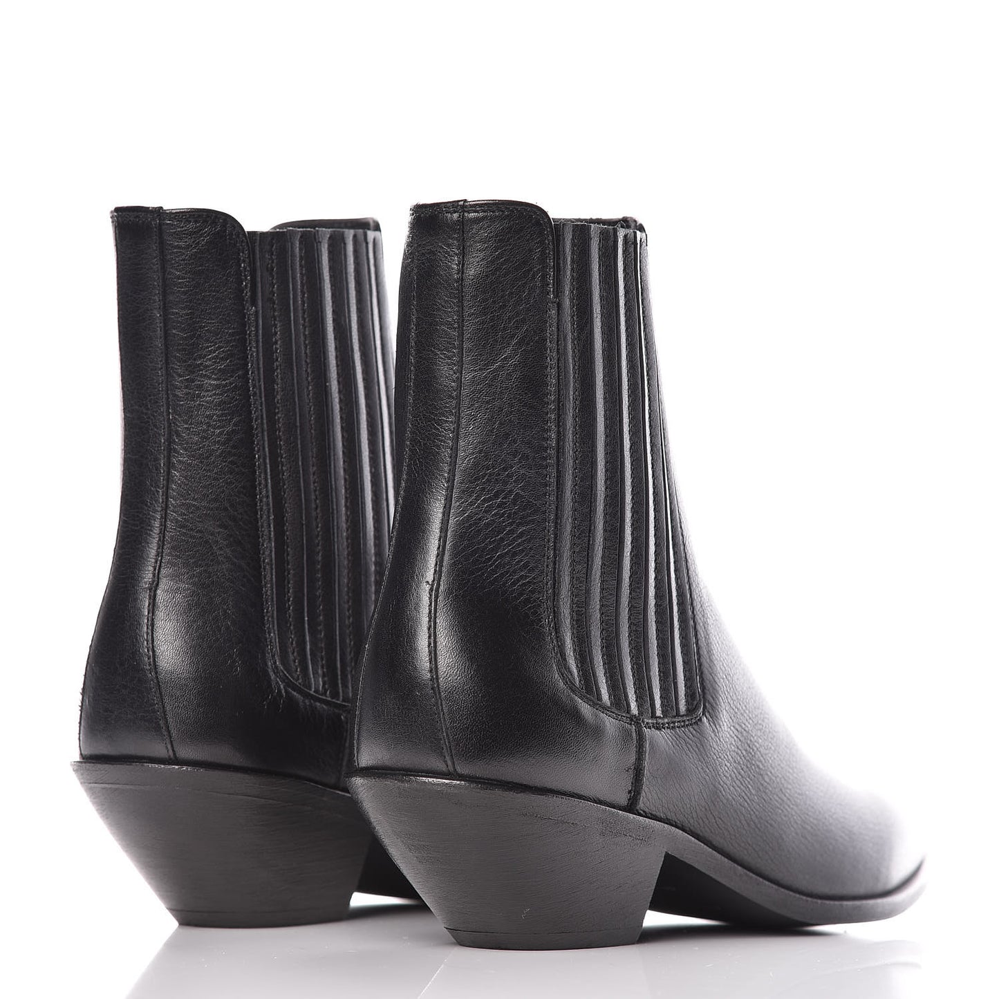 Calfskin Brit Souple Ankle Boots 36.5 Black