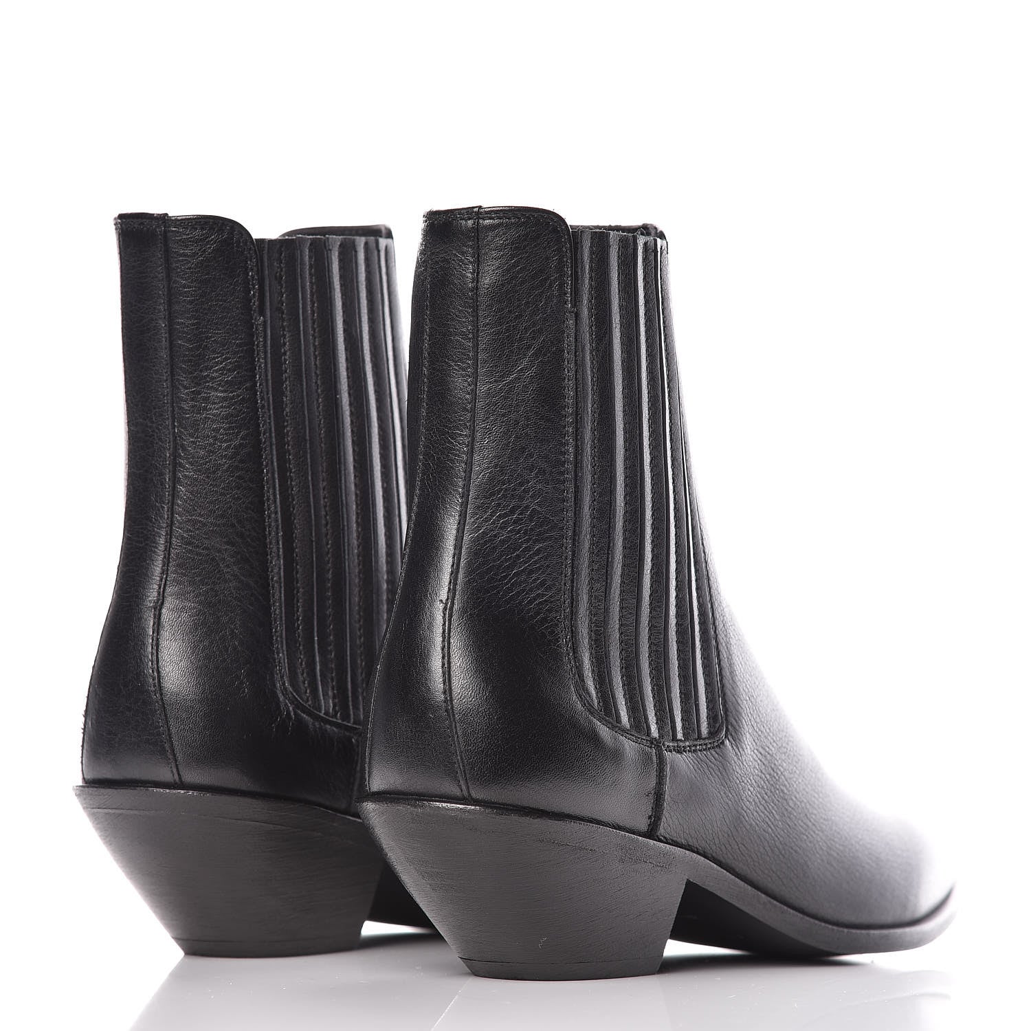 Saint Laurent Calfskin Brit Souple Ankle Boots 36.5 Black 4 of 10