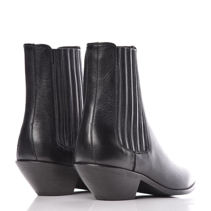 Saint Laurent Calfskin Brit Souple Ankle Boots 36.5 Black 4 of 10