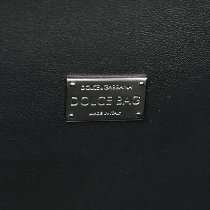 Dolce & Gabbana Suede Crystal Embellished Lily Box Bag Black 6 of 11