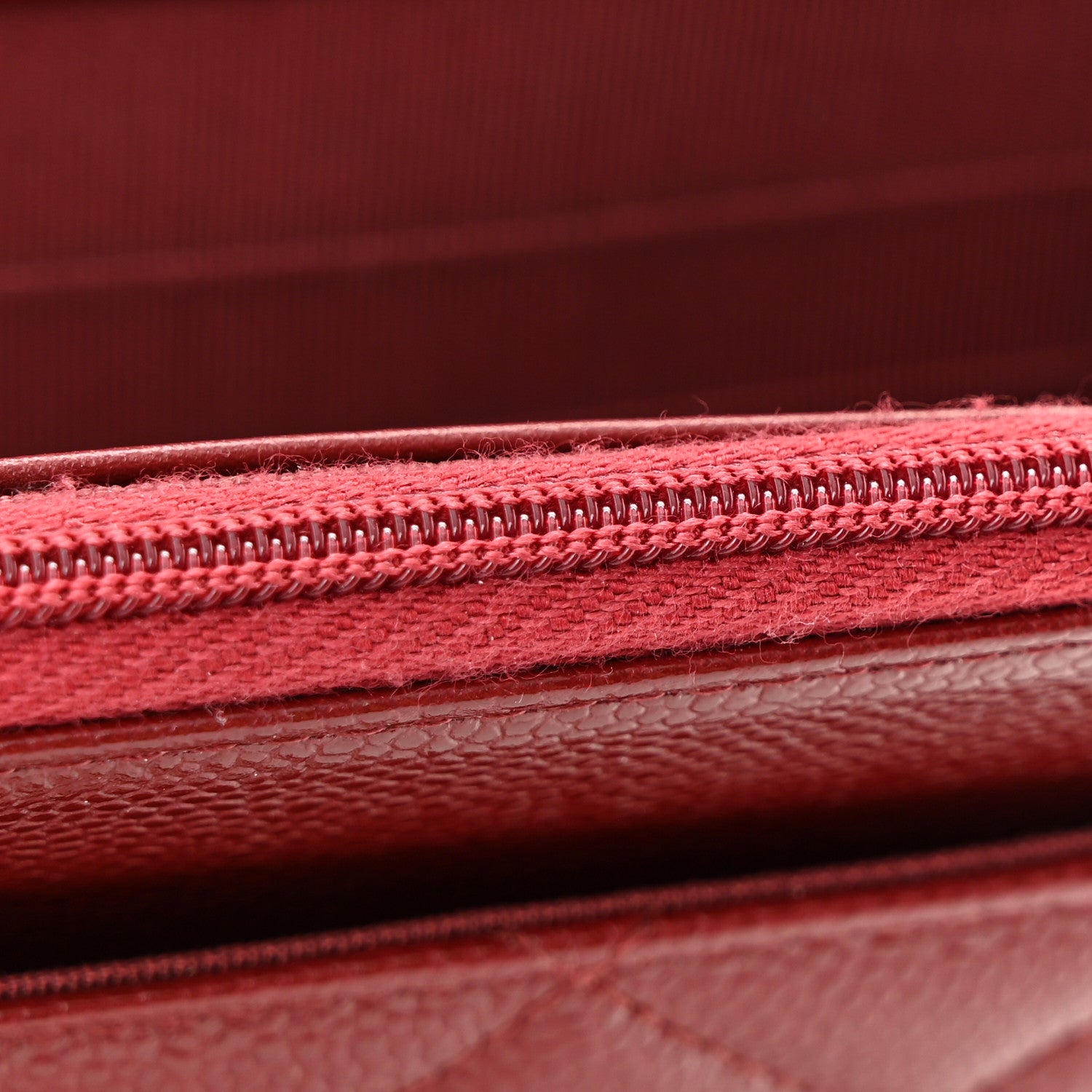 Chanel Caviar Quilted Wallet on Chain WOC Burgundy 12 of 12