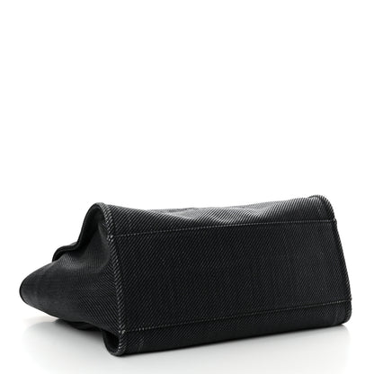 Chanel Mixed Fibers Calfskin Medium Deauville Black 4 of 18