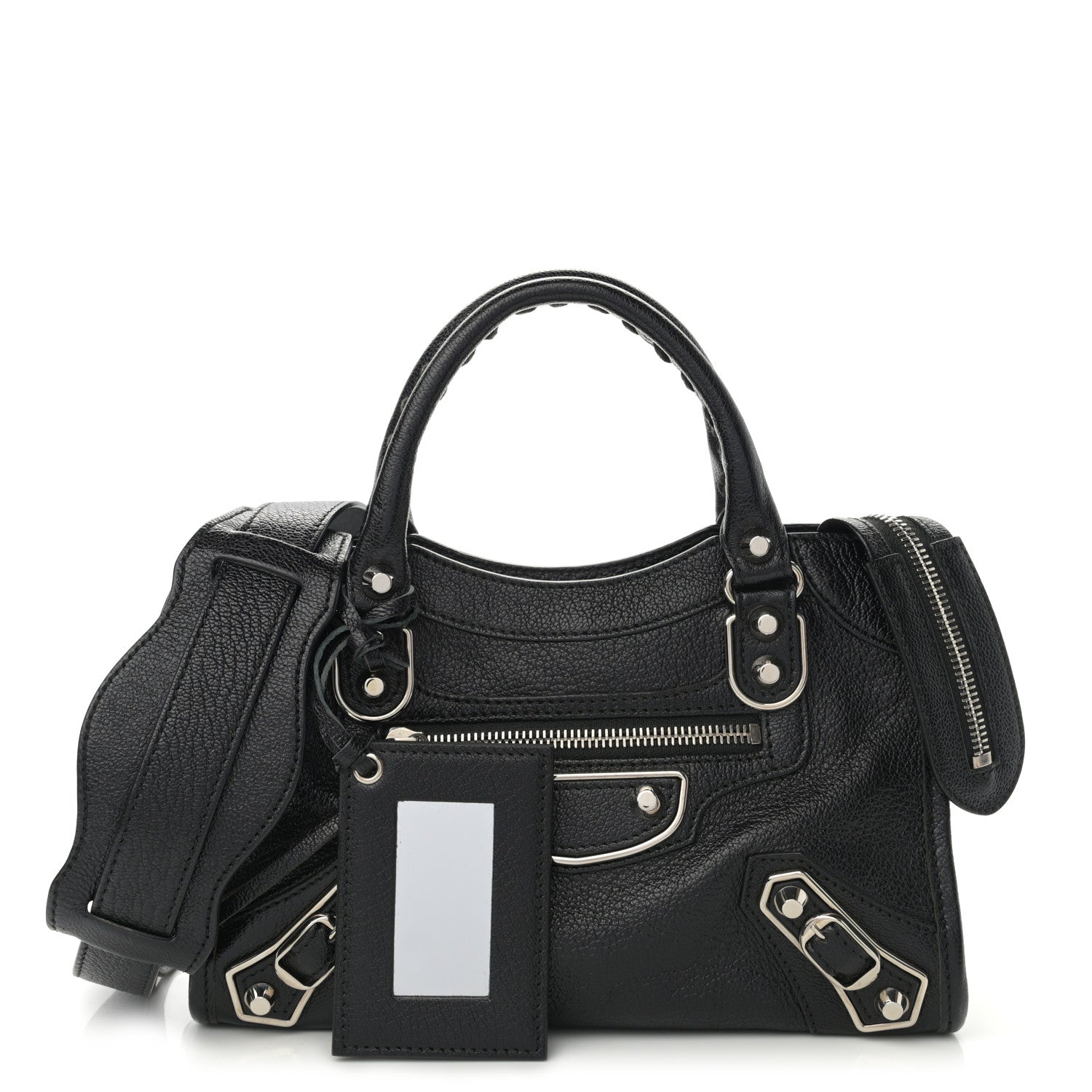 Balenciaga Chevre Silver Metallic Edge Hardware Mini City Black 1 of 10
