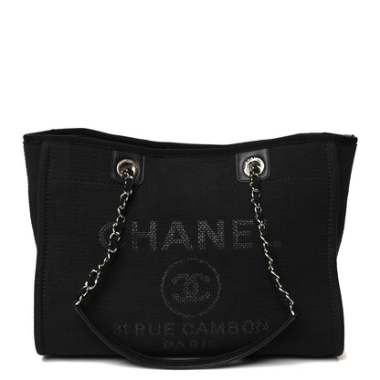 Chanel Mixed Fibers Small Deauville Tote Black 1 of 11