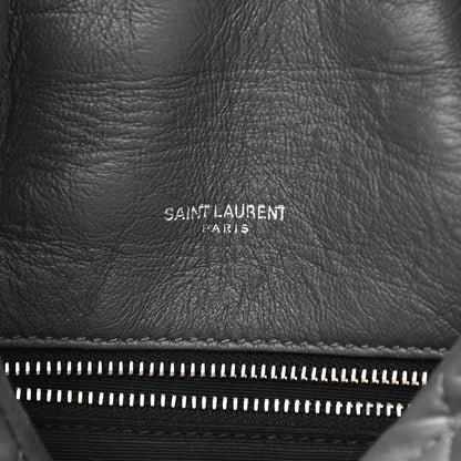 Saint Laurent Lambskin Quilted Toy Loulou Puffer Monogram Chain Satchel Storm 6 of 11