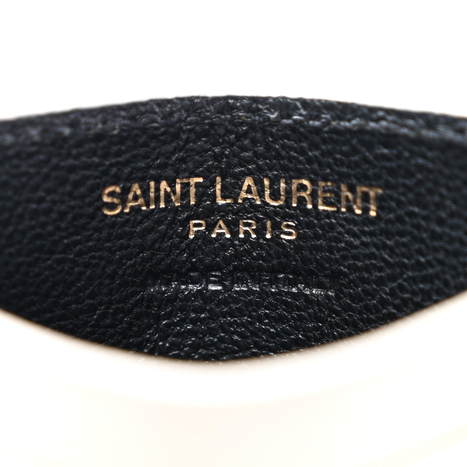 Saint Laurent Grain De Poudre Matelasse Chevron Monogram Credit Card Case Crema Soft 6 of 9