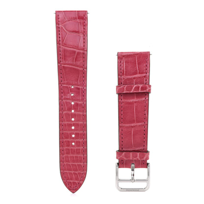 Hermes Alligator Heure H Hour Watch 30mm Strap Framboise 1 of 7