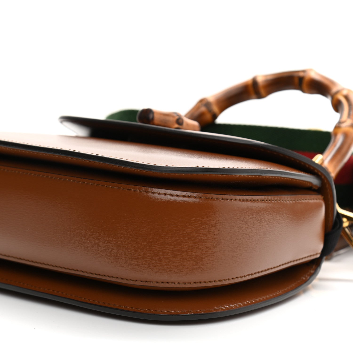 Gucci Boarded Dyana Lux Calfskin Small Bamboo 1947 Top Handle Bag Brown 11 of 11