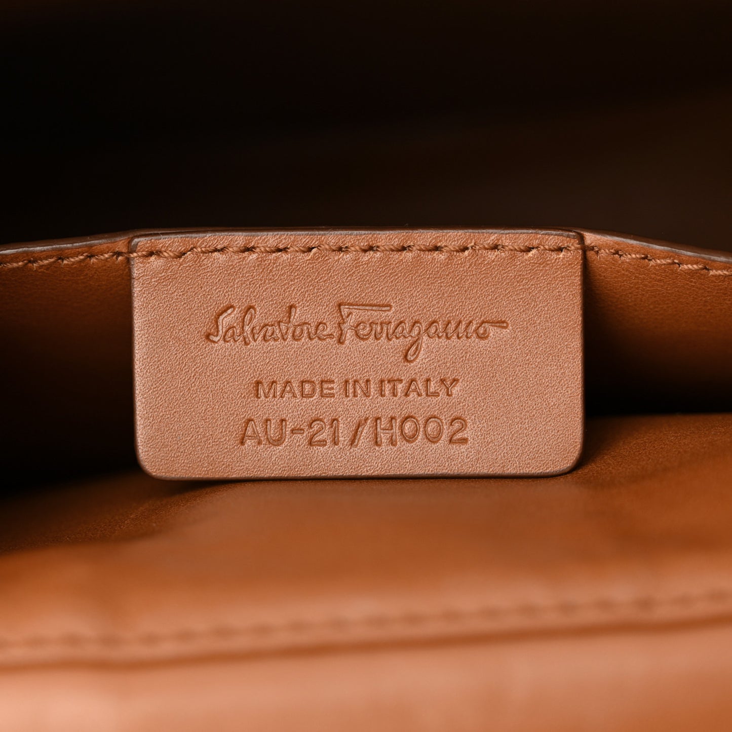 Calfskin Large Vela Flap Bag Brown