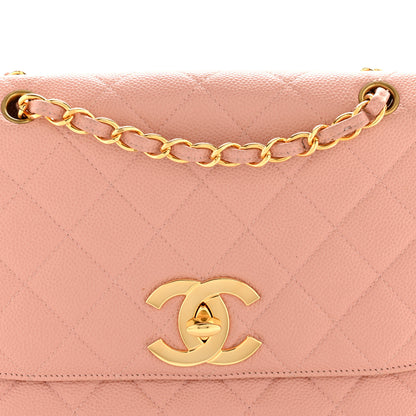 Chanel Caviar Quilted XL Jumbo Single Flap Light Pink 9 of 16