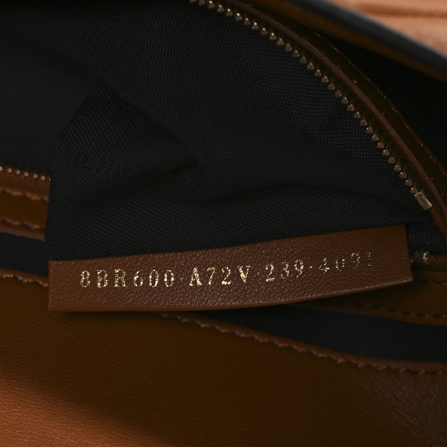Nappa FF 1974 Embossed Baguette Brandy