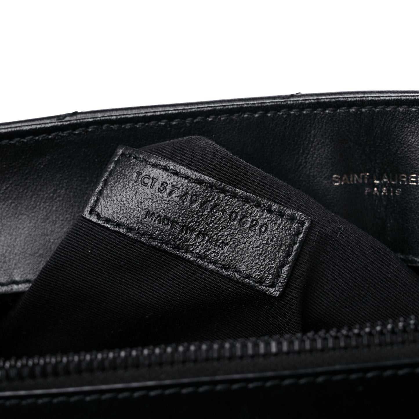 Calfskin Y Quilted Monogram Medium Loulou Chain Satchel Black