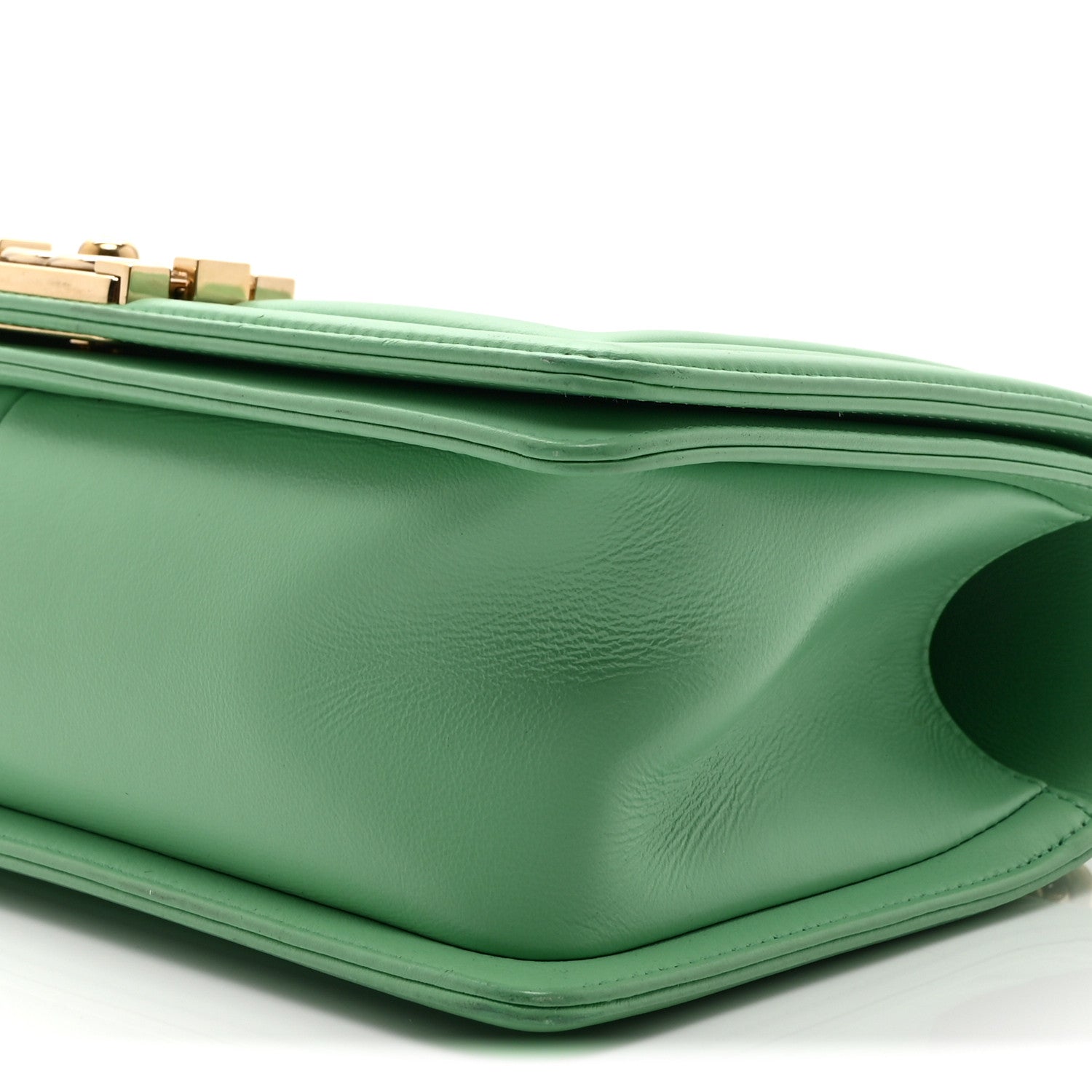 Chanel Calfskin Quilted Medium Boy Flap Green 10 of 11