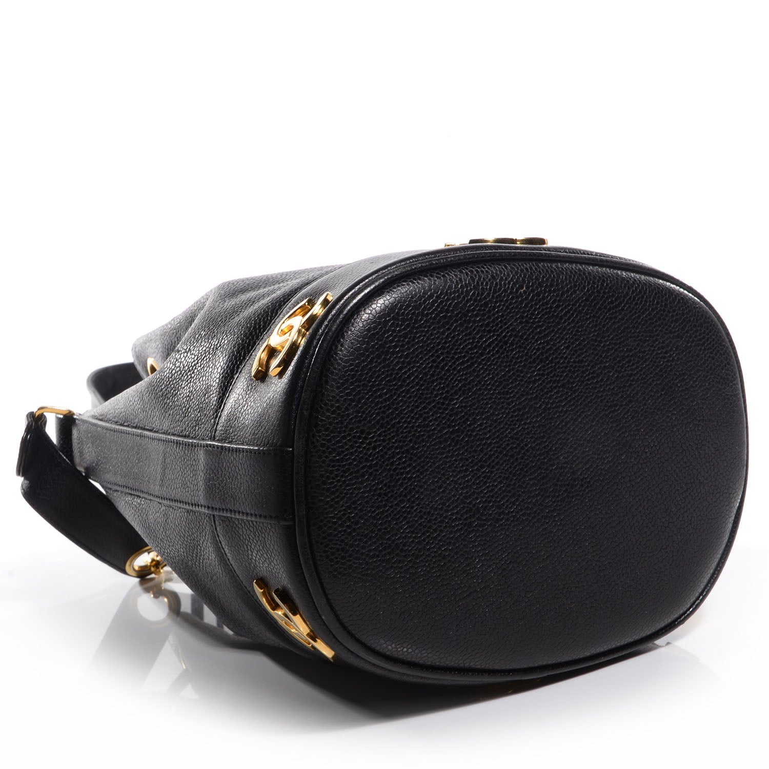 Chanel Caviar CC Drawstring Shoulder Bag Black 4 of 8