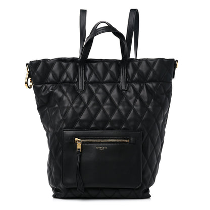 Givenchy Rubberized Canvas Quilted Duo Backpack Black 1 of 13
