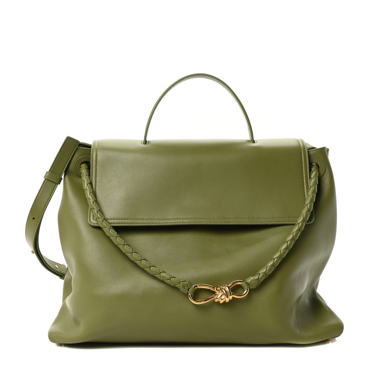 Bottega Veneta Silky Calfskin Large Ciao Ciao Matcha 1 of 10