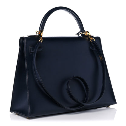 Hermes Box Kelly Sellier 32 Bleu Marine 3 of 34