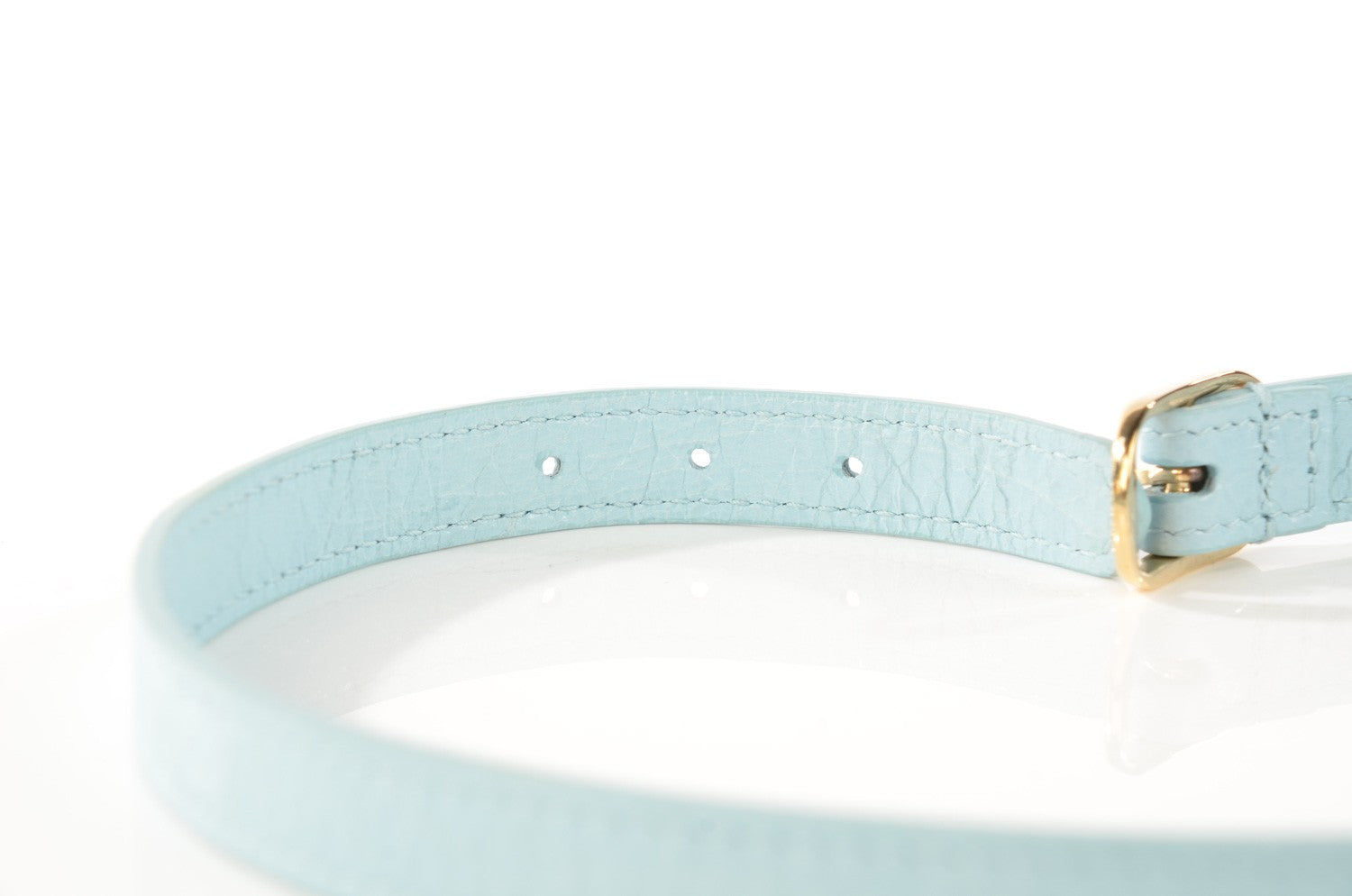 Balenciaga Agneau Giant 12 Gold Hardware Triple Tour Bracelet S Bleu Dragee 7 of 9