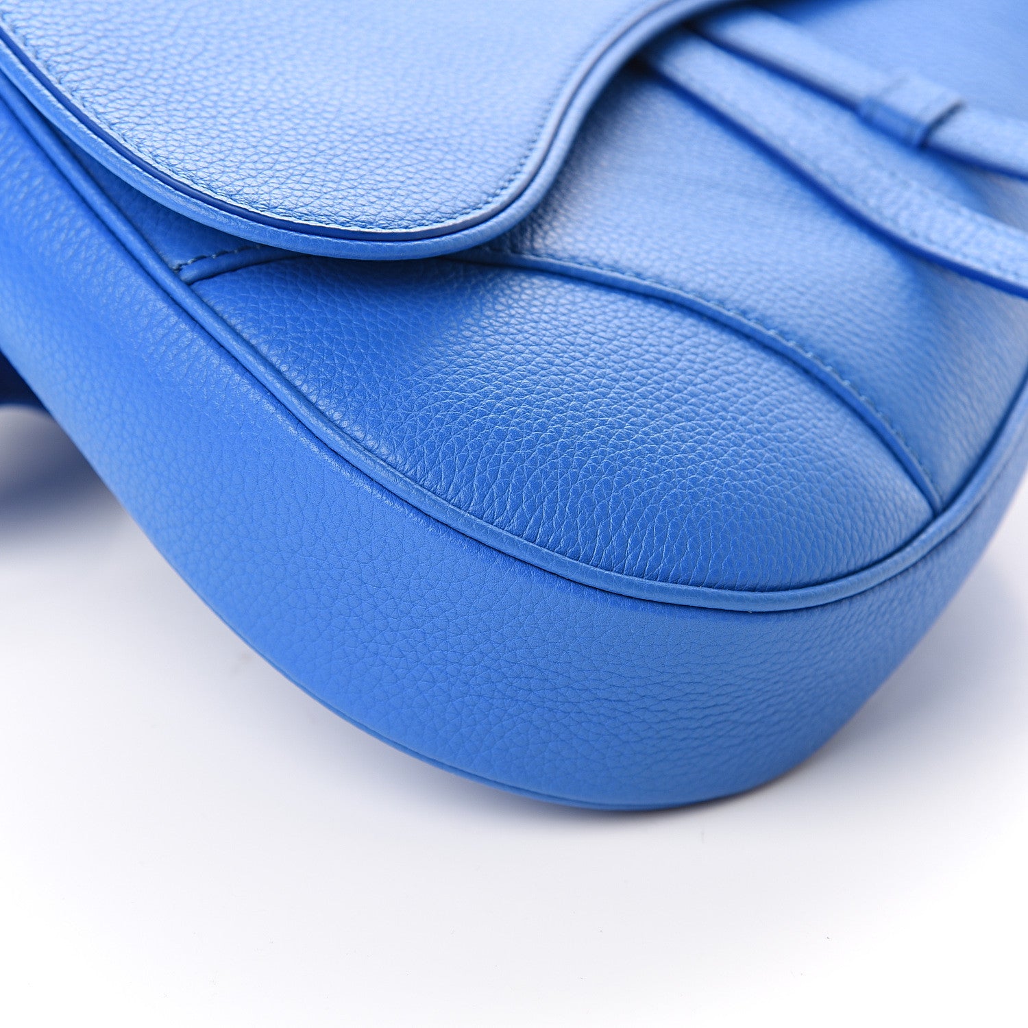 Christian Dior Grained Calfskin Kim Jones Saddle Bag Blue 7 of 8