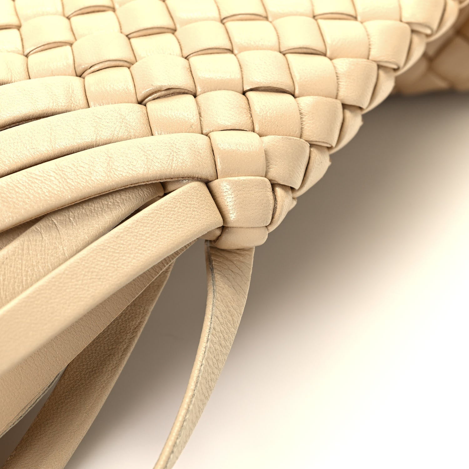 Bottega Veneta Nappa Intrecciato The Fringe Crisscross Bag Porridge 11 of 13