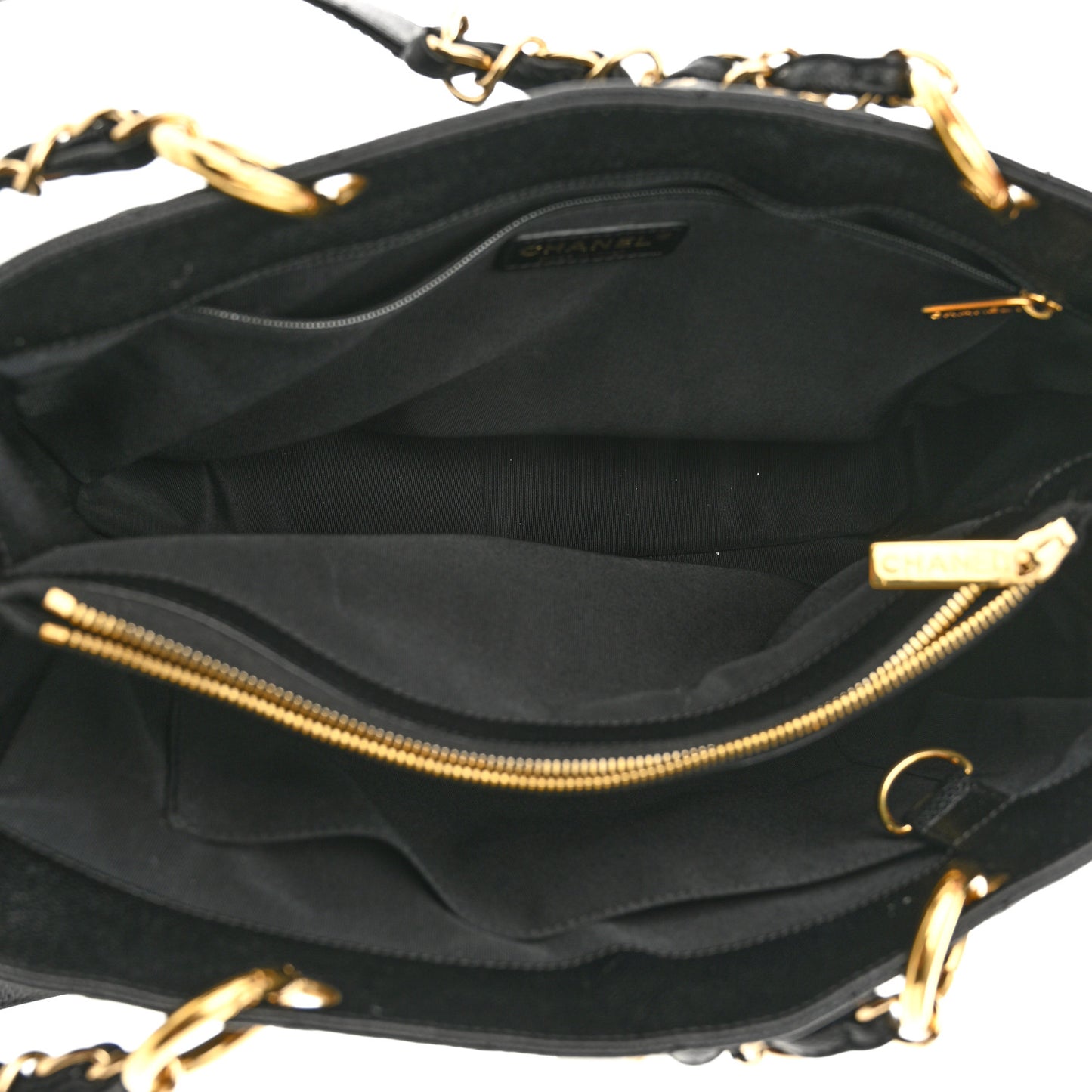 Caviar Quilted Grand Shopping Tote GST Black