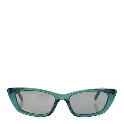 Saint Laurent Acetate Cat Eye Sunglasses SL277 Green 2 of 7