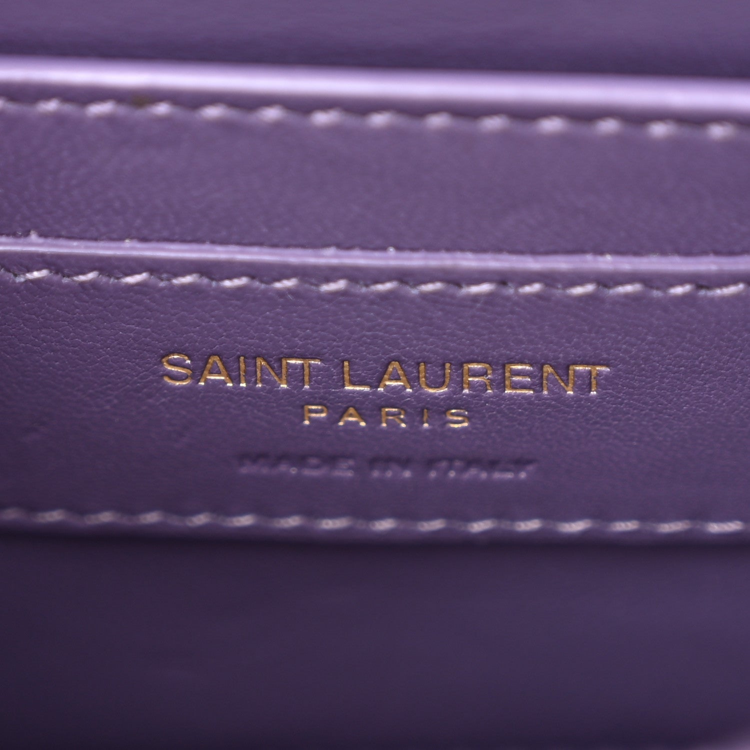 Saint Laurent Calfskin Snakeskin Small Monogram Sunset Purple
